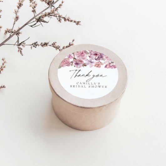 Bruiloft met bloemen ronde sticker