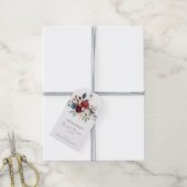 Bruiloft met bloemenscript bedanken cadeaulabel (Met Touw)