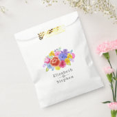 Bruiloft met bloemenviering bedankzakje (Gezegeld)