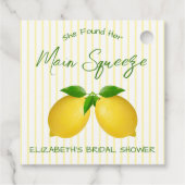 Bruiloft met citroen hoofdpers squeeze bedankjes labels (Achterkant)