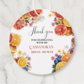 Bruiloft met Citrus Hoofdpersoon Bedankjes Labels (Voorkant)