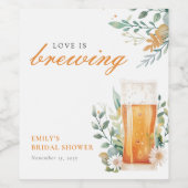 Bruiloft met een bierliefde wijn etiket (Enkel label)