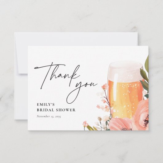 Bruiloft met een Brouwsel van Bierliefde Bedankkaart (Voorkant)