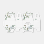Bruiloft met groene eucalyptus script bedankdoosjes (Uitgevouwen)