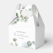 Bruiloft met groene eucalyptus script bedankdoosjes (Voorkant Zijde)