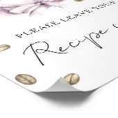 Bruiloft met koffiethema Uw receptkaart hier Poster (Hoek)