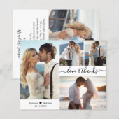 Bruiloft met laag budget Foto Collage Bedankkaart  (Voorkant / Achterkant)