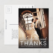 Bruiloft met liefde & Bedankt Foto Briefkaart (Voorkant / Achterkant)