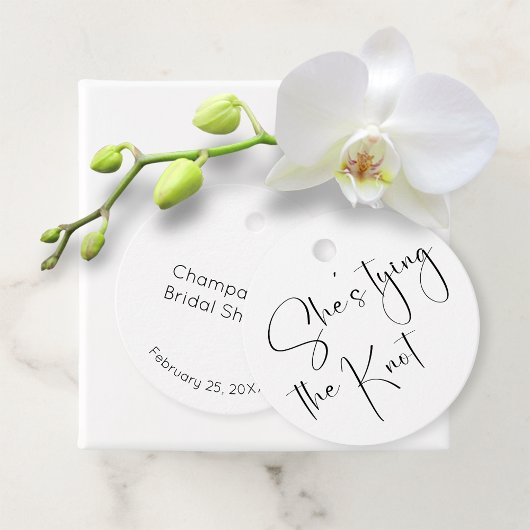 Bruiloft Met Modern Script Zij Knoop De Knoop Bedankjes Labels