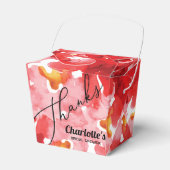 Bruiloft met moderne rozen bedankdoosjes (Voorkant Zijde)