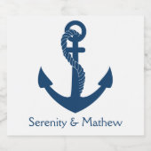 Bruiloft met Nautilus Anker Strand Bruidsmeisjesf Bier Etiket (Enkel label)