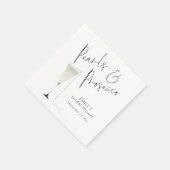 Bruiloft met parels en Prosecco in moderne stijl Servet (Hoek)