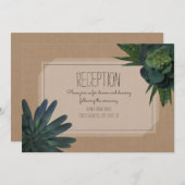 Bruiloft met sappige kartonnen uitnodiging (Voorkant / Achterkant)