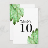 Bruiloft met Tropisch Lofwerk Kaart (Voorkant / Achterkant)