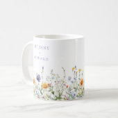 Bruiloft met wilde bloemen koffiemok (Voorkant links)