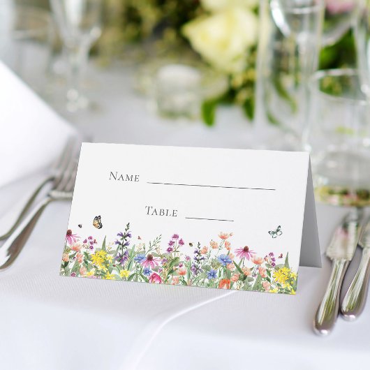 Bruiloft met wilde bloemen & vlinders