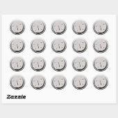 bruiloft met zwarte en witte zand-dollar ronde sticker (Vel)