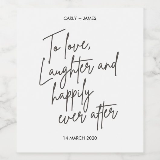 Bruiloft mijlpaal set - Fles 1 Wijn Etiket (Enkel label)