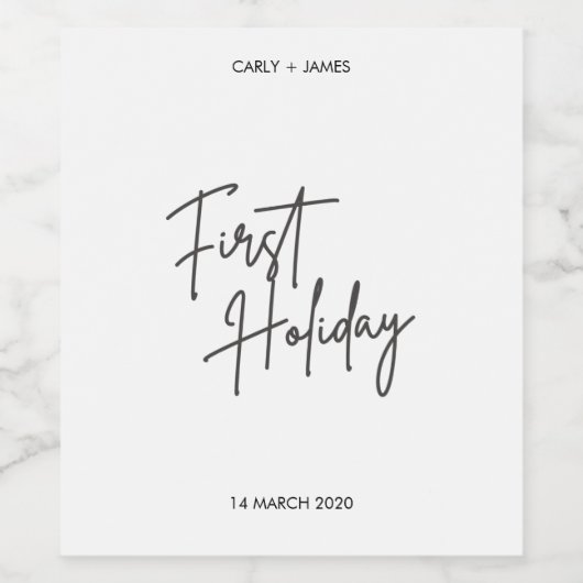 Bruiloft mijlpaal Set - Fles 4 Wijn Etiket (Enkel label)