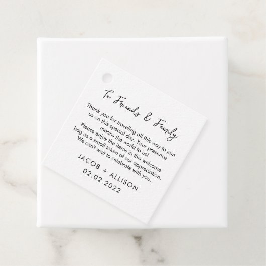 Bruiloft Modern Eenvoudig Bedankjes Labels (In situ)