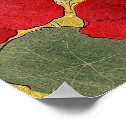 Bruiloft Modern Welkom Goud Elegant Bloemen Sinaas Poster (Hoek)