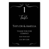 Bruiloft Modern Zwart en Wit Kaart (Voorkant)