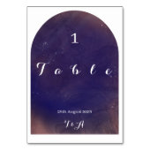 Bruiloft Moderne Boho Arch Paarse Kaart (Achterkant)