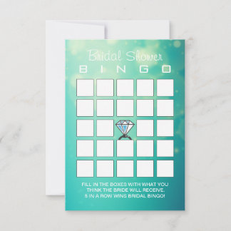 Bruiloft Moderne Diamanten Ring Bingo Kaarten