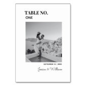 Bruiloft moderne minimale foto | Kaart Tabelnummer (Achterkant)