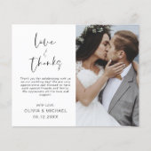 Bruiloft Moderne Minimalist Dank u Kaarten (Voorkant)