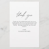 Bruiloft Moderne Minimalist Dank u Kaarten (Achterkant)