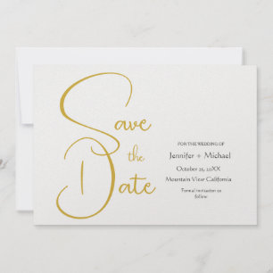 Bruiloft Moderne Minimalist Duidelijke Kalligrafie Save The Date