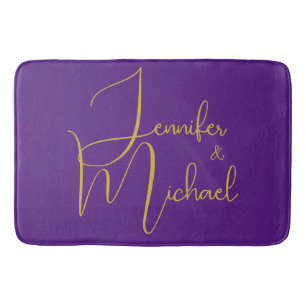 Bruiloft Moderne Minimalistische Gewone Kalligrafi Badmat