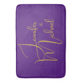 Bruiloft Moderne Minimalistische Gewone Kalligrafi Badmat (Voorkant Verticaal)