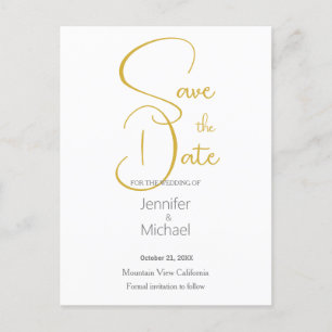 Bruiloft Moderne Minimalistische Gewone Kalligrafi Briefkaart