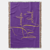 Bruiloft Moderne Minimalistische Gewone Kalligrafi Deken (Voorkant Verticaal)