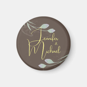 Bruiloft Moderne Minimalistische Gewone Kalligrafi Magneet