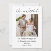 Bruiloft moderne minimalistische liefde Bedankt ka (Voorkant)