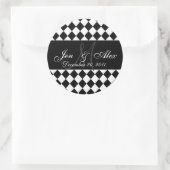 Bruiloft Monogram bruid bruidegom datum zegel (Tas)