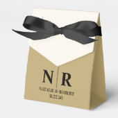 Bruiloft Monogram Bruid en bruidegom Initialen Ele Bedankdoosjes (Voorkant Zijde)