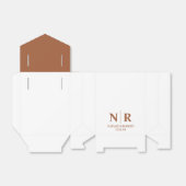 Bruiloft Monogram Bruid en bruidegom Initialen Ele Bedankdoosjes (Uitgevouwen)