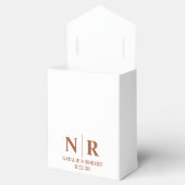 Bruiloft Monogram Bruid en bruidegom Initialen Ele Bedankdoosjes (Geopend)