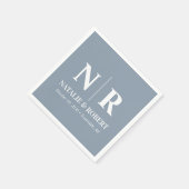 Bruiloft Monogram Bruid en bruidegom Initialen Ele Servet (Hoek)