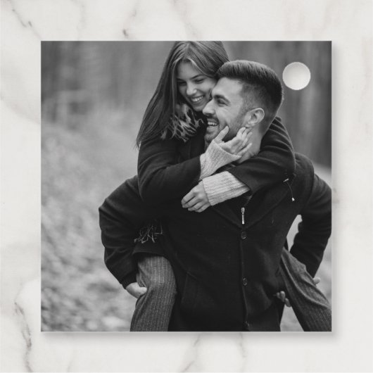 Bruiloft Monogram Eenvoudig Elegant Minimalistisch Bedankjes Labels (Achterkant)