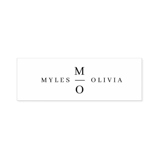 Bruiloft Monogram Elegant Mr en Mrs Zelfinktende Stempel (Design)