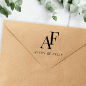 Bruiloft Monogram Elegante bruiloft gunst Zelfinktende Stempel