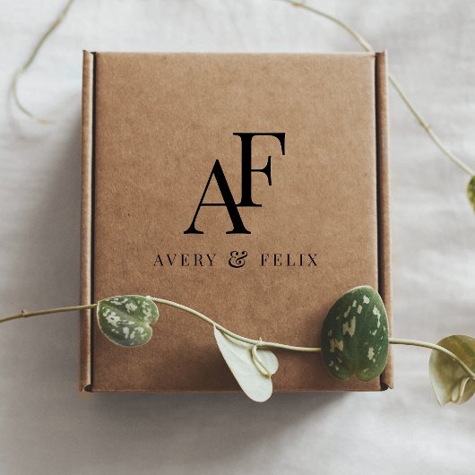 Bruiloft Monogram Elegante bruiloft gunst Zelfinktende Stempel