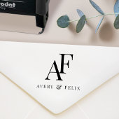 Bruiloft Monogram Elegante bruiloft gunst Zelfinktende Stempel