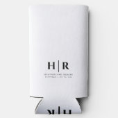 Bruiloft Monogram Gift voor Gast Bier Sleeve (Achterkant)