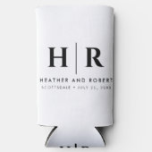 Bruiloft Monogram Gift voor Gast Bier Sleeve (Voorkant)